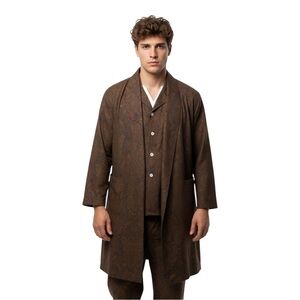 SEARS The Men's Store Paisley Pajama 3 Piece Set Brown Men's L